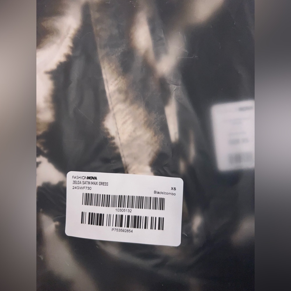 NWT Fashion Nova Zebra Print Midi Satin Dress size XS - Picture 5 of 6